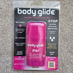 Body Glide For Her Anti-Chafe Balm, a product designed to prevent irritation